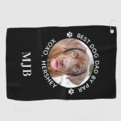 Aangepast foto-paar Aangepast monogram Aangepast f Golfhanddoek (Horizontaal)