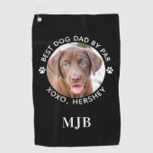 Aangepast foto-paar Aangepast monogram Aangepast f Golfhanddoek (Voorkant)