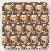 Aangepast foto-patroonpatroon Dog Brown Bier Onderzetter (Voorkant)
