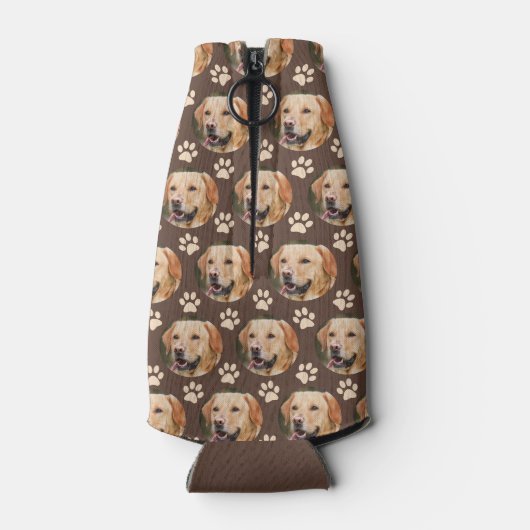 Aangepast foto-patroonpatroon Dog Brown Flesjeskoeler (Achterkant)