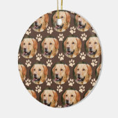 Aangepast foto-patroonpatroon Dog Brown Keramisch Ornament (Links)