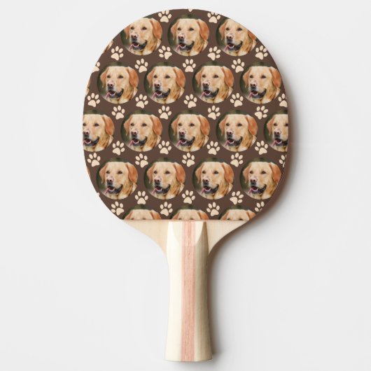 Aangepast foto-patroonpatroon Dog Brown Tafeltennisbatje (Voorkant)