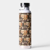 Aangepast foto-patroonpatroon Dog Brown Waterfles (Rechts)