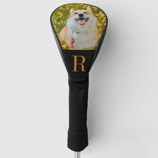Aangepast foto-reeks - Gepersonaliseerd monogram Golfheadcover (Voorkant)