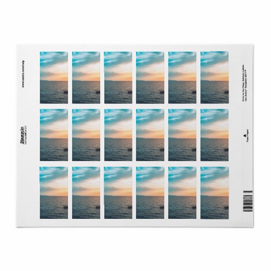 Aangepast foto retouradreslabel – Gepersonaliseerd Etiket (Full Sheet)