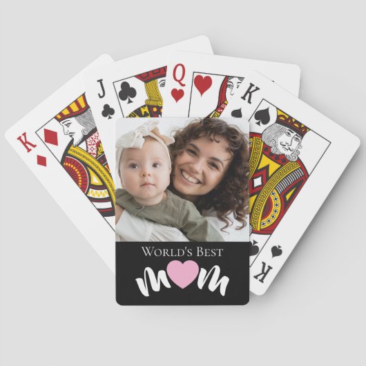 Aangepast foto-script voor 's werelds beste moeder pokerkaarten (Achterkant)