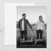 Aangepast foto Silver Lijst Hartelijk dank Bedankkaart (Voorkant / Achterkant)