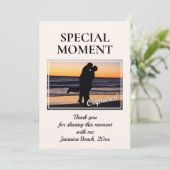 Aangepast foto SPECIAL MOMENT Hartelijk dank Bedankkaart (Staand voorkant)
