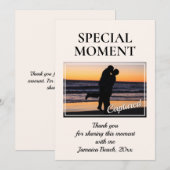 Aangepast foto SPECIAL MOMENT Hartelijk dank Bedankkaart (Voorkant / Achterkant)