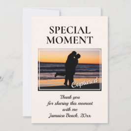 Aangepast foto SPECIAL MOMENT Hartelijk dank Bedankkaart