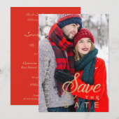 Aangepast foto verloofd paar speelse scriptlettert (Voorkant / Achterkant)