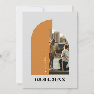 Aangepast foto-Verloving voor moderne Arch Save The Date