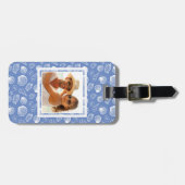 Aangepast fotoassy Seashell-patroon Bagagelabel (Voorkant horizontaal)