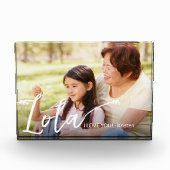 Aangepast fotobericht Naam Lola Script Fotoblokken (Voorkant)