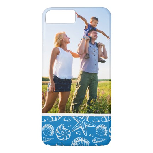 Aangepast fotoblauw balkpatroon Case-Mate iPhone case (Achterkant)