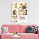 Aangepast fotobloem-herdenkingsgedicht canvas afdruk (Insitu (Woonkamer))