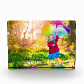 Aangepast fotoblok | Bekleding witte tekst (Voorkant)