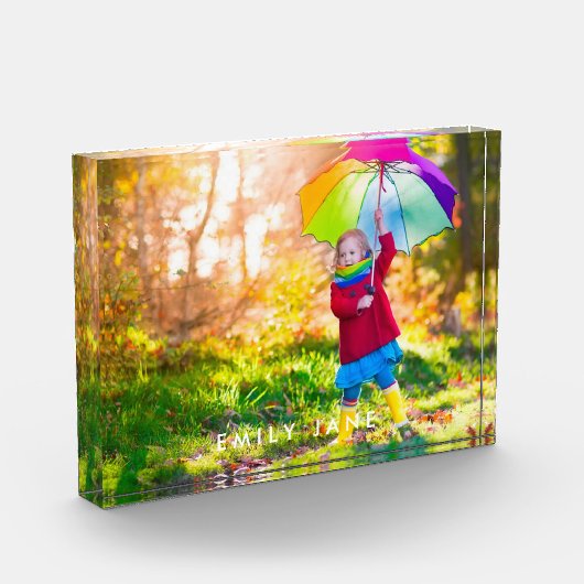 Aangepast fotoblok | Bekleding witte tekst (Links)