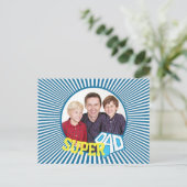 Aangepast fotoboek Super Pap Comic Book Briefkaart (Staand voorkant)