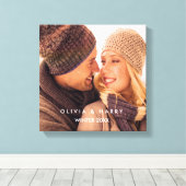 Aangepast fotocanvas - witte tekstbedekking canvas afdruk (Insitu (Houten vloer))