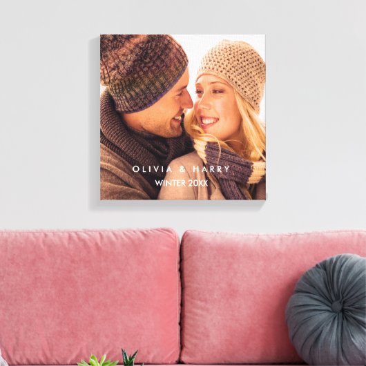 Aangepast fotocanvas - witte tekstbedekking canvas afdruk (Insitu (Woonkamer))