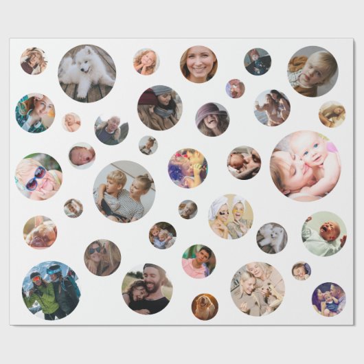 Aangepast fotocollage 36 cadeaupapier (Vlak)