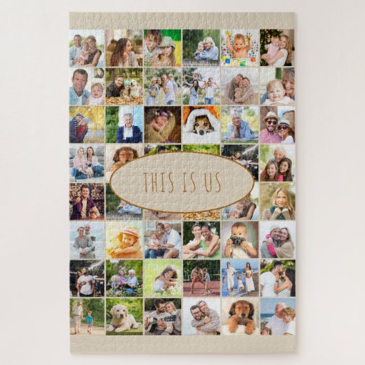 Aangepast fotocollage 40 Afbeeldingen Dit is het A Legpuzzel (Verticaal)