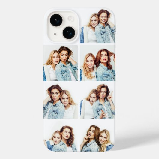Aangepast fotocollage 7 vierkante foto's wit Case-Mate iPhone case (Achterkant)