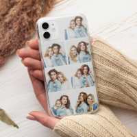 Aangepast fotocollage 7 vierkante foto's wit