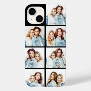 Aangepast fotocollage 7 vierkante foto's zwart Case-Mate iPhone 14 hoesje