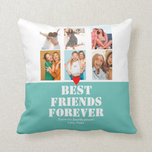 Aangepast fotocollage cadeau BFF Beste vriendin Sc Kussen