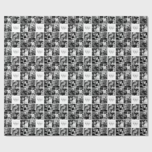 Aangepast fotocollage cadeaupapier (Vlak)