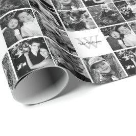 Aangepast fotocollage cadeaupapier