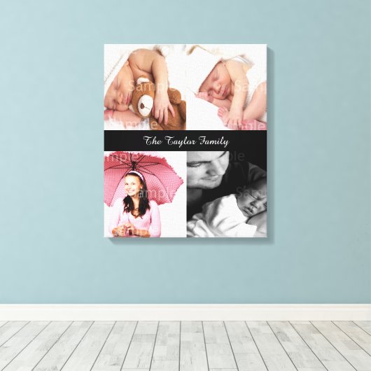 Aangepast  fotocollage canvas afdruk (Insitu (Houten vloer))