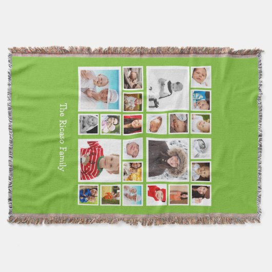 Aangepast fotocollage DIY Deken (Voorkant)