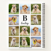 Aangepast fotocollage Fun Monogram Creëer je eigen Notitieboek (Achterkant)