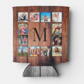 Aangepast fotocollage, geregenereerd hout blikjeskoeler (Voorkant)