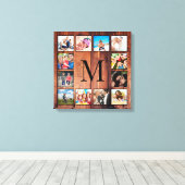 Aangepast fotocollage, geregenereerd hout canvas afdruk (Insitu (Houten vloer))