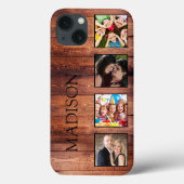 Aangepast fotocollage, geregenereerd hout Case-Mate iPhone case (Achterkant)
