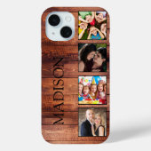 Aangepast fotocollage, geregenereerd hout Case-Mate iPhone case (Achterkant)