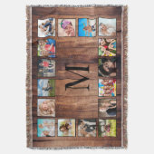 Aangepast fotocollage, geregenereerd hout deken (Voorkant Verticaal)