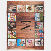 Aangepast fotocollage, geregenereerd hout fleece deken (Voorkant)