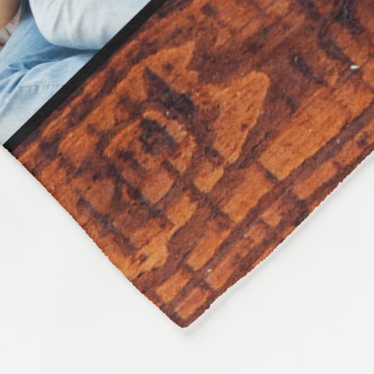 Aangepast fotocollage, geregenereerd hout fleece deken (Hoek)