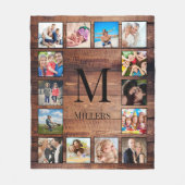 Aangepast fotocollage, geregenereerd hout fleece deken (Voorkant)