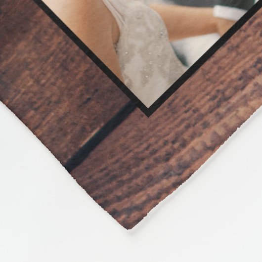 Aangepast fotocollage, geregenereerd hout fleece deken (Hoek)