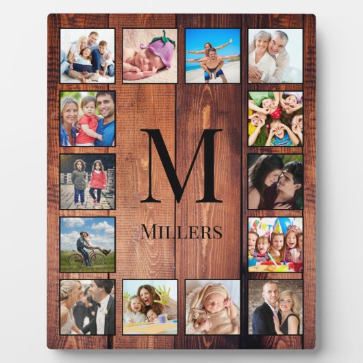 Aangepast fotocollage, geregenereerd hout fotoplaat (Voorkant)