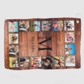 Aangepast fotocollage, geregenereerd hout golfhanddoek (Horizontaal)