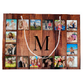 Aangepast fotocollage, geregenereerd hout groot cadeauzakje (Achterkant)
