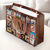 Aangepast fotocollage, geregenereerd hout groot cadeauzakje