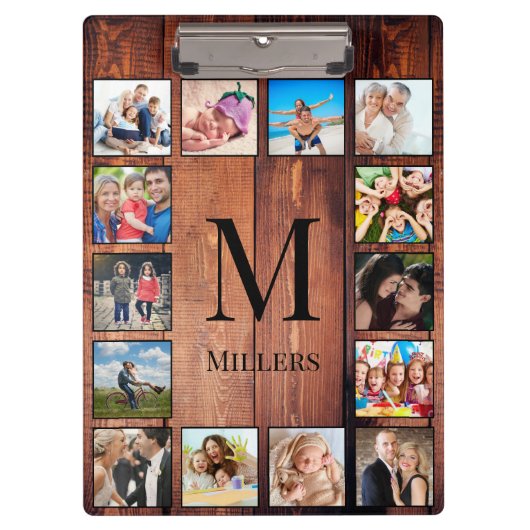 Aangepast fotocollage, geregenereerd hout klembord (Voorkant)